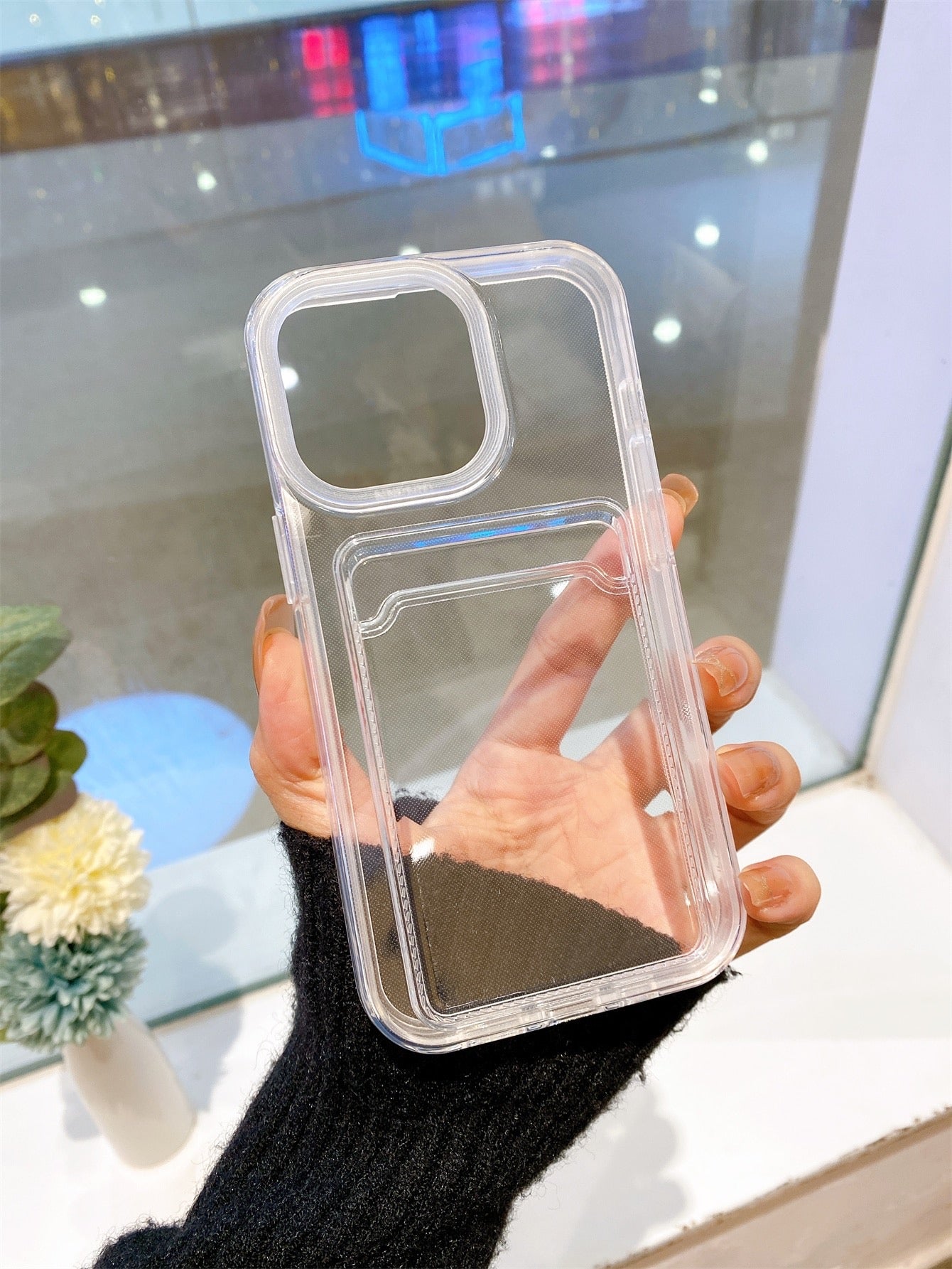 2 Piece Protective Clear Case with Cardslot