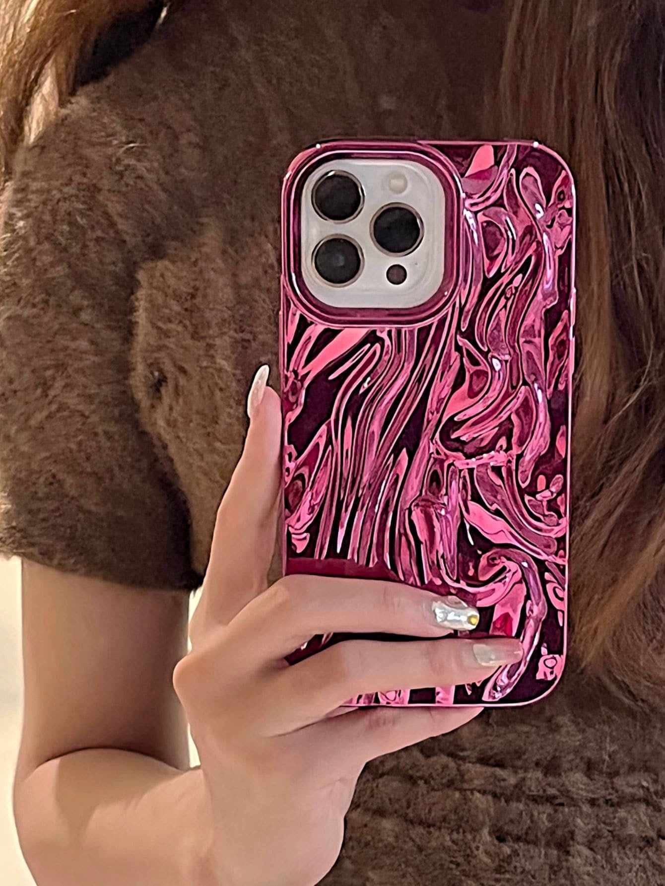 Chrome Pleated Effect Case