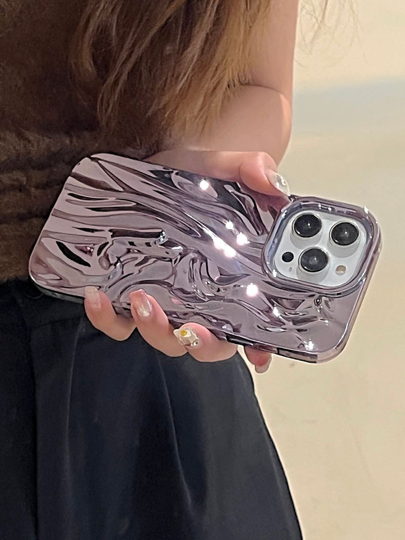 Chrome Pleated Effect Case