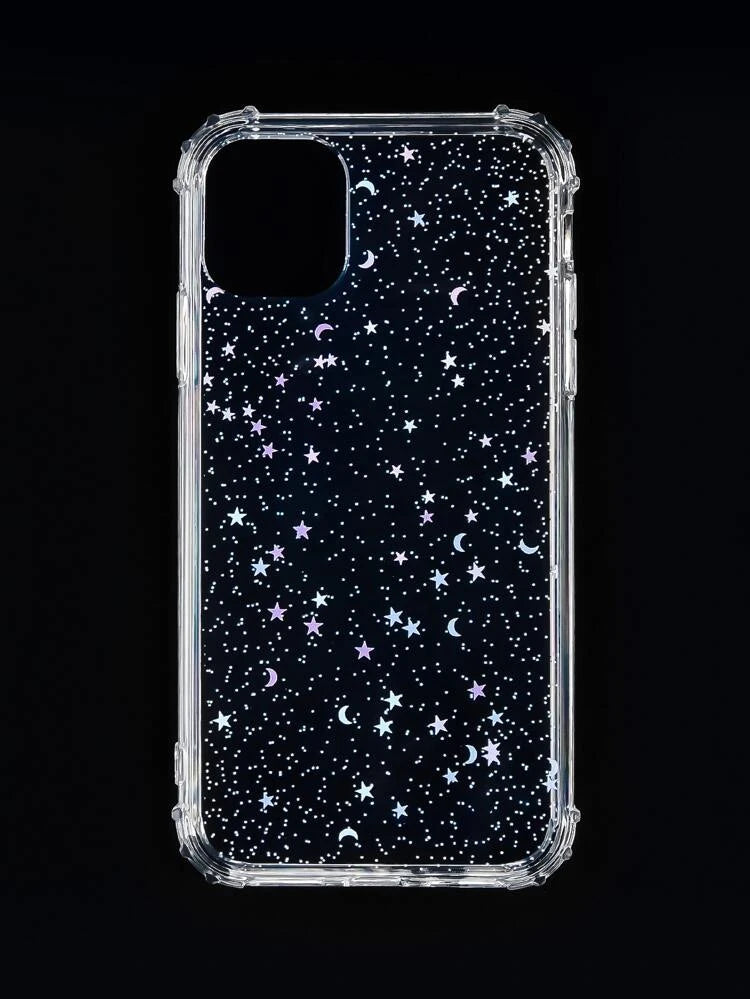 Moon and Stars Shockproof Clear Case