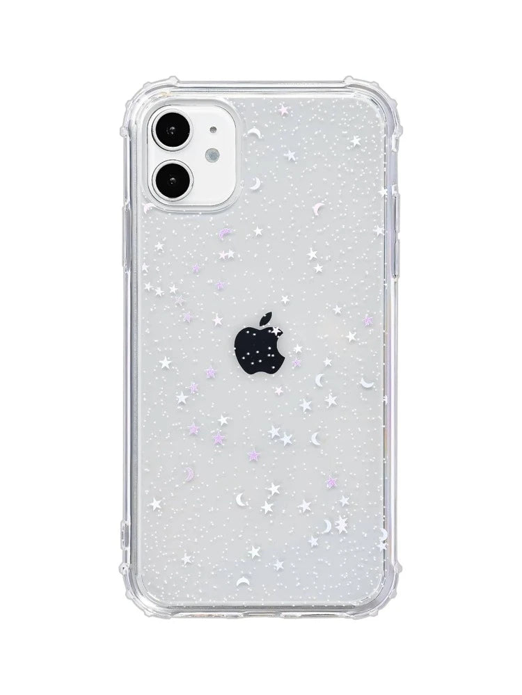 Moon and Stars Shockproof Clear Case
