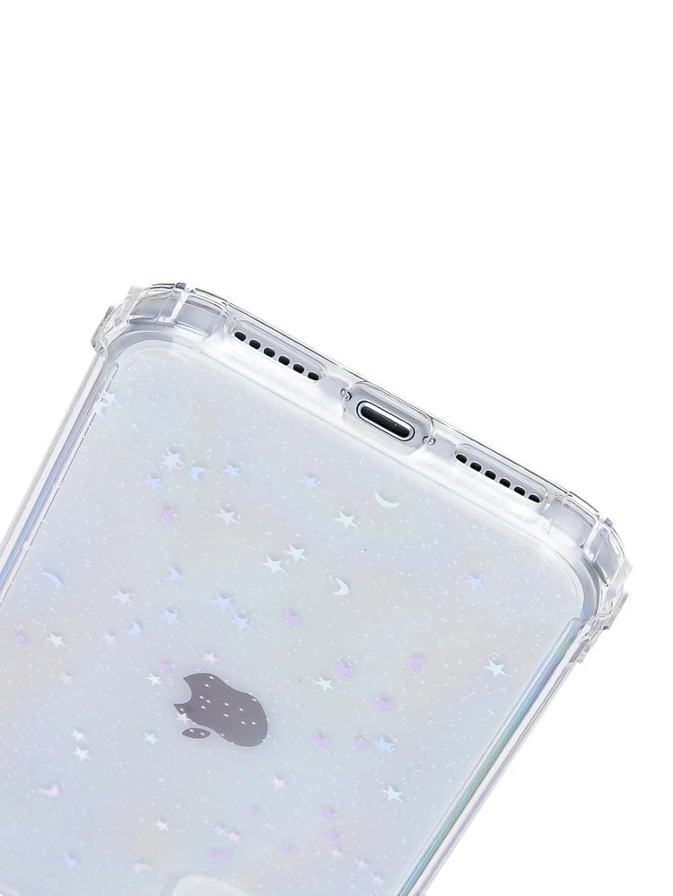 Moon and Stars Shockproof Clear Case