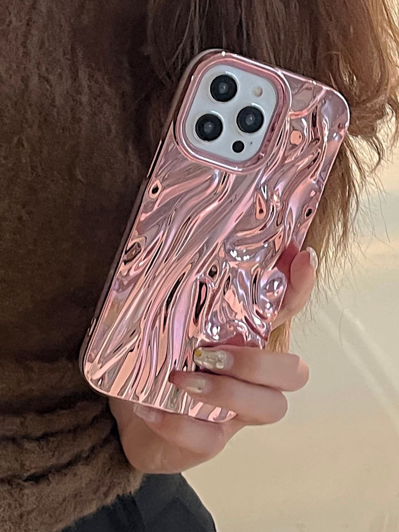 Chrome Pleated Effect Case