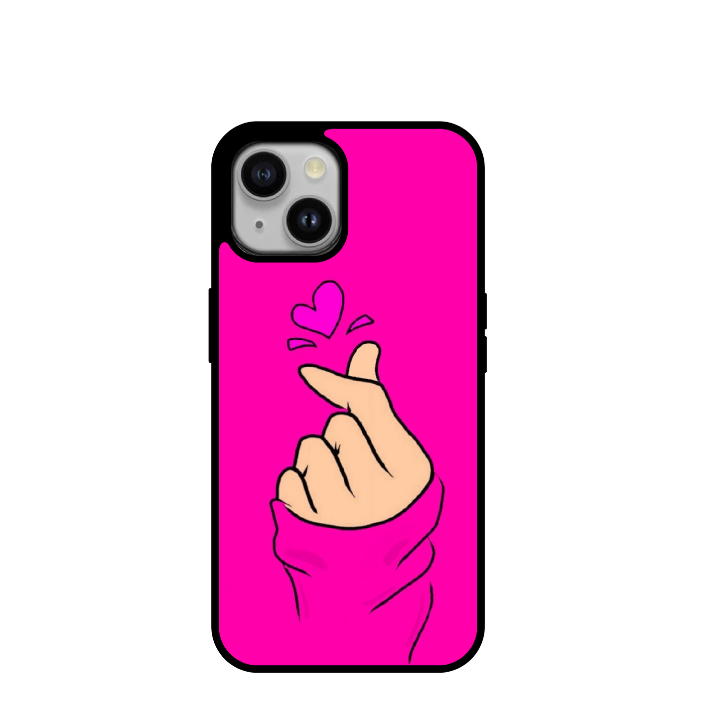 By Shania Peters x Customs by JustinCaseTT Finger Heart Case