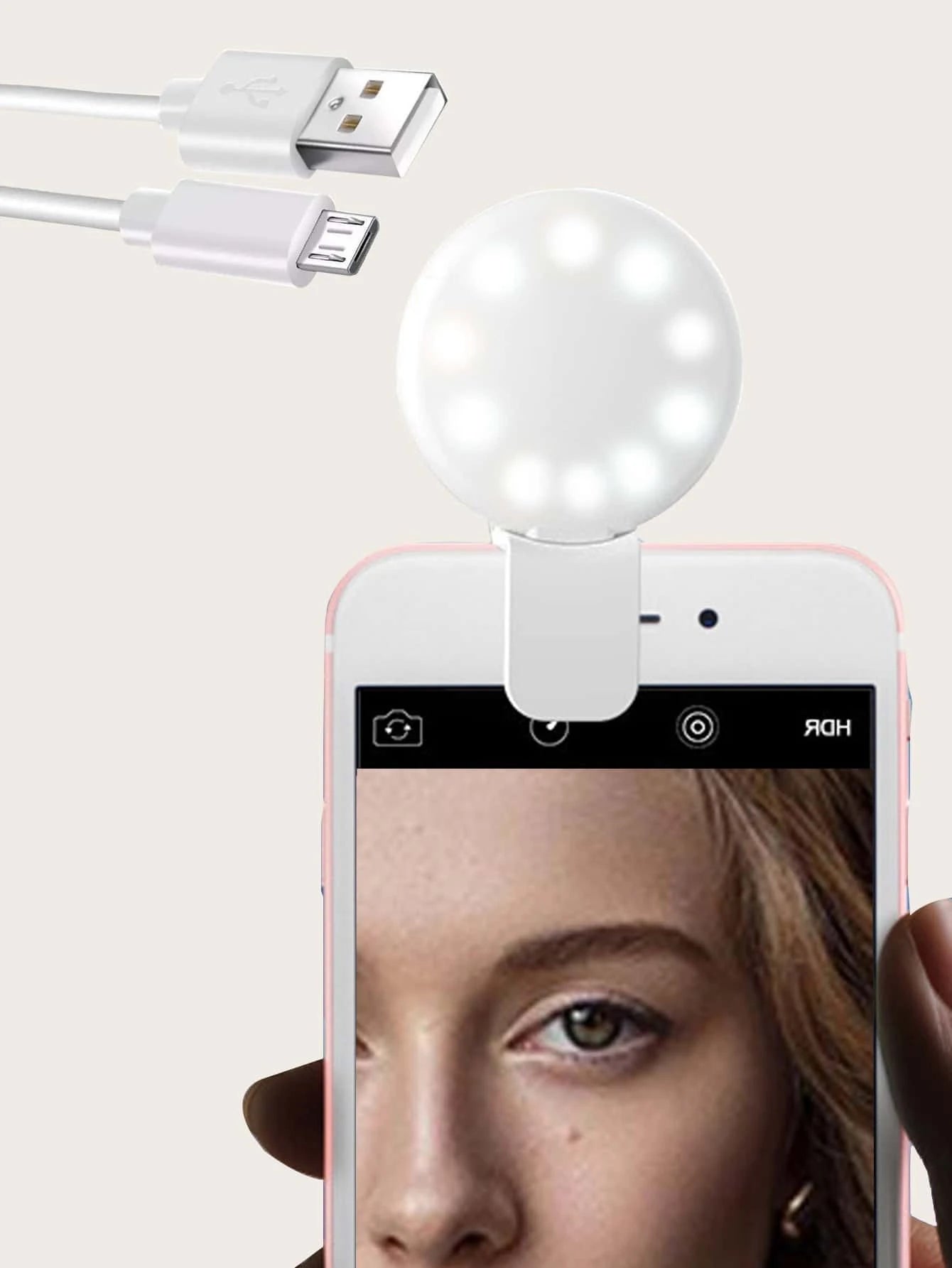 Rechargeable Clip On Selfie Light
