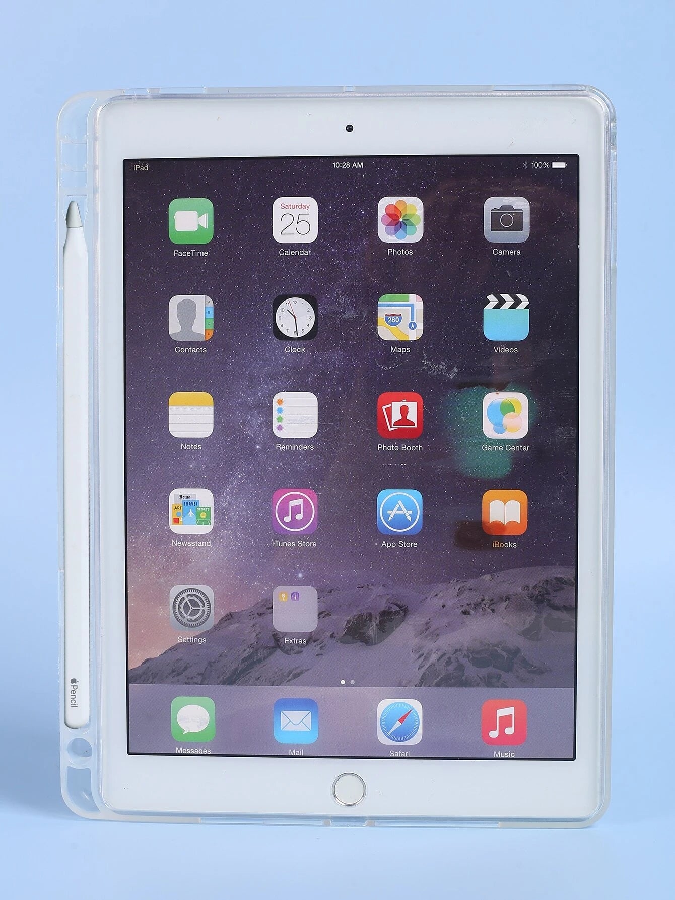 Clear iPad Case with Pencil Holder