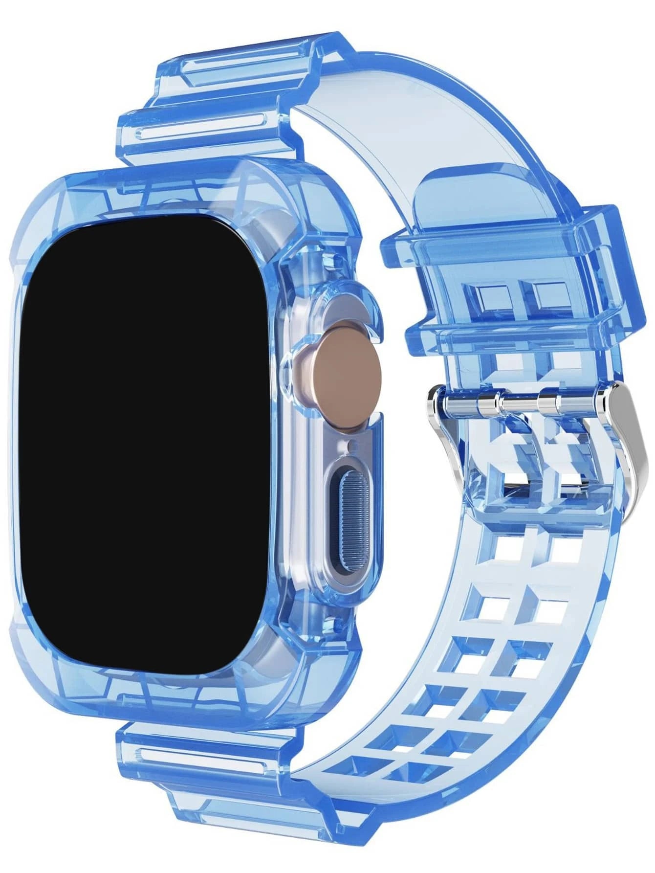 Transparent Apple Watch Sports Band with Built in Case