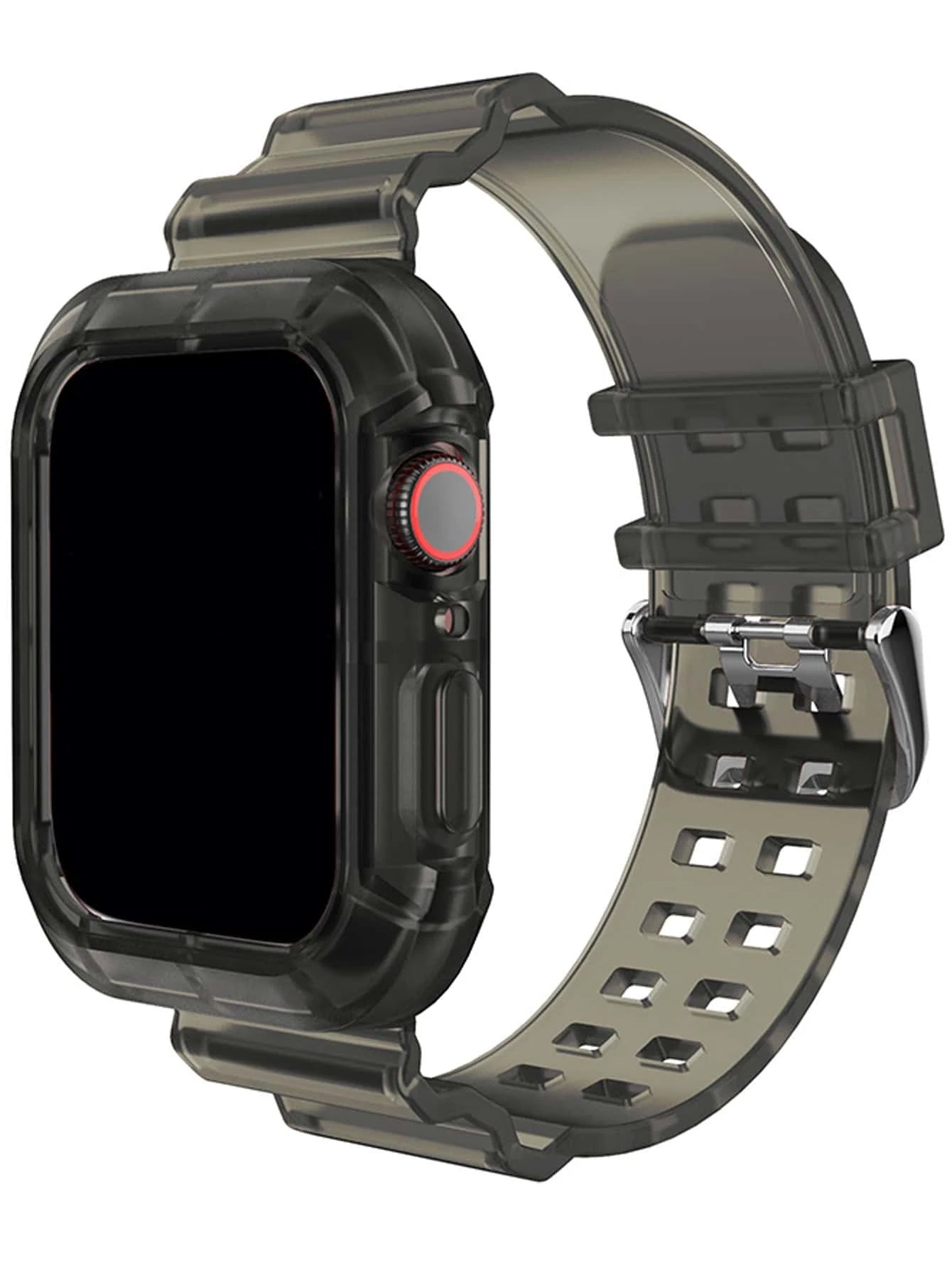 Transparent Apple Watch Sports Band with Built in Case