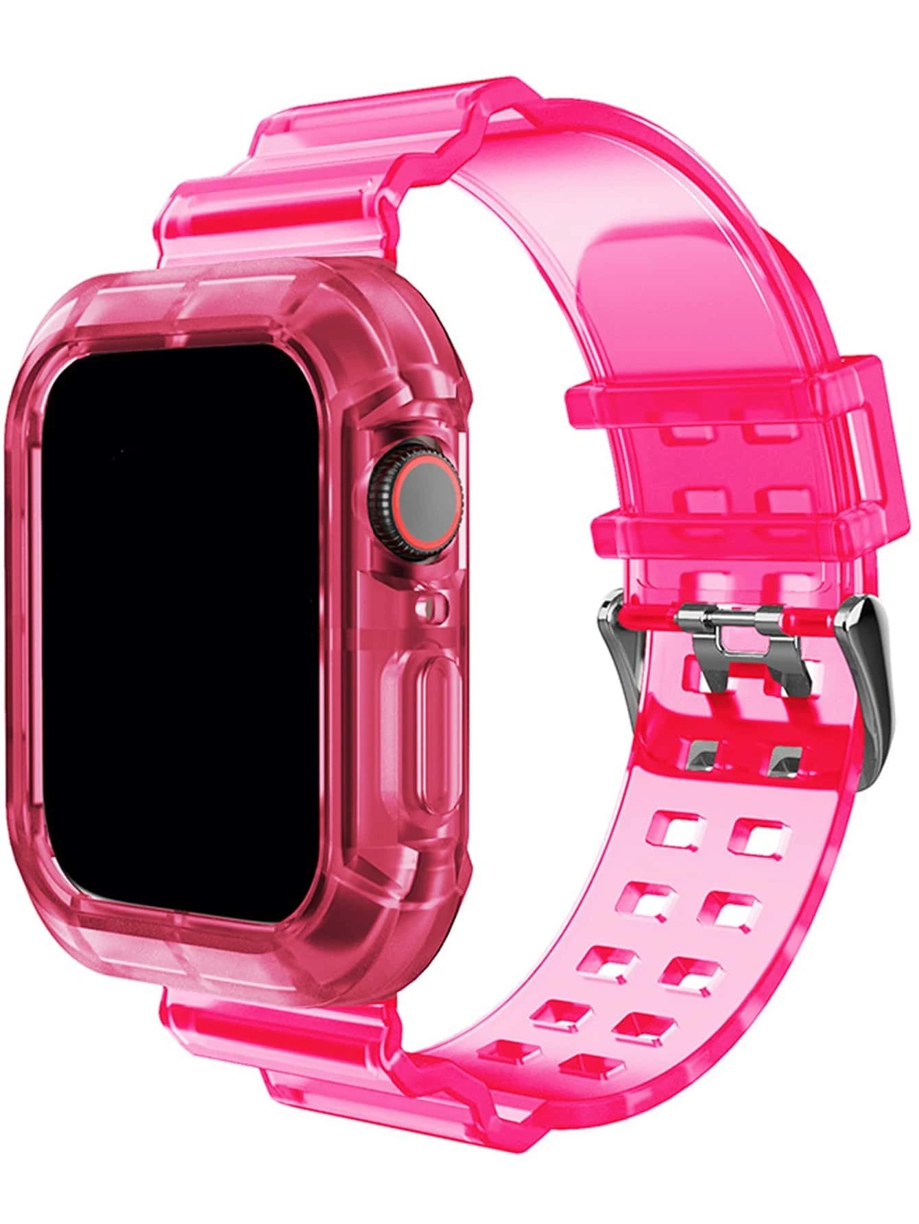 Transparent Apple Watch Sports Band with Built in Case