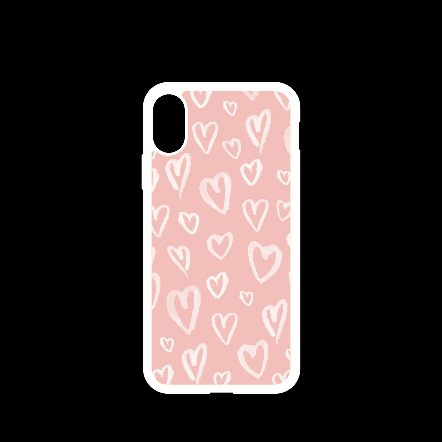 By Shania Peters x Customs by JustinCaseTT White Hearts Case