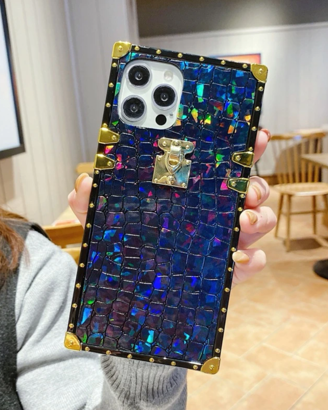 Crocodile Print Trunk Case