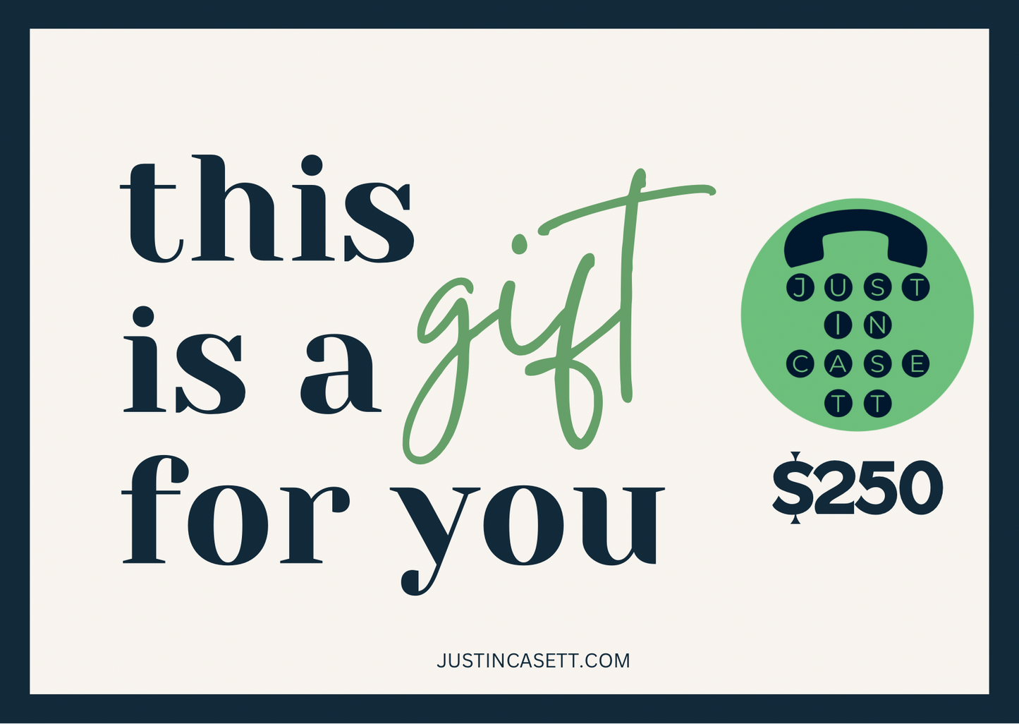 Just in Case TT Gift Certificate