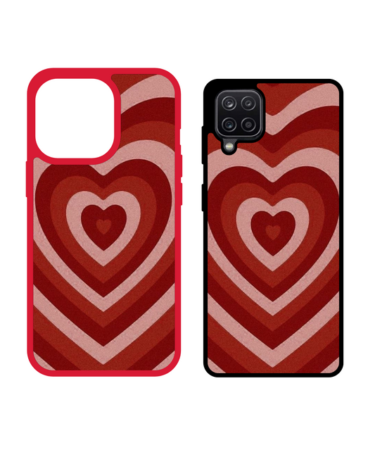 Latte Hearts Red Case