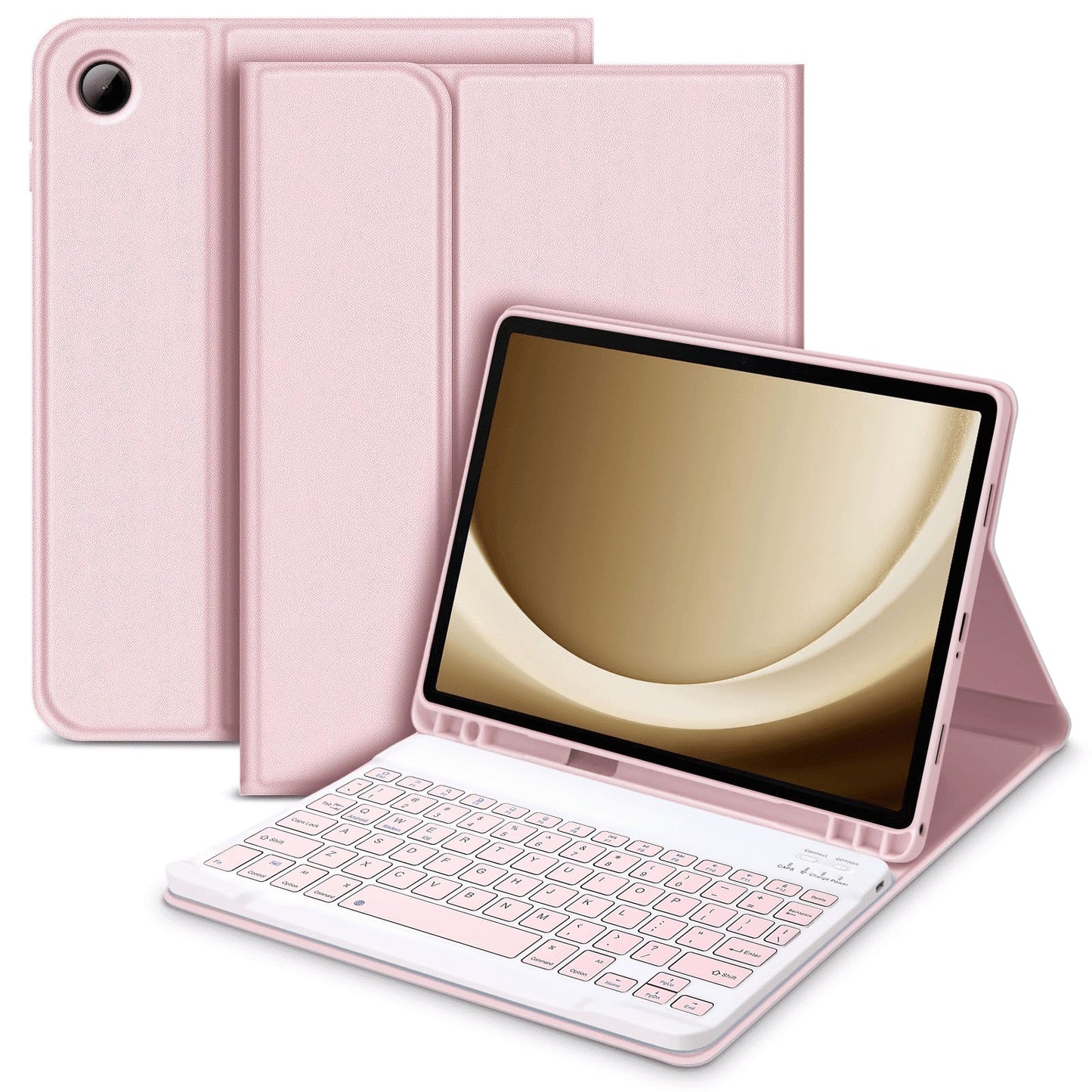 iPad Case with Wireless Keyboard and Apple Pencil Slot