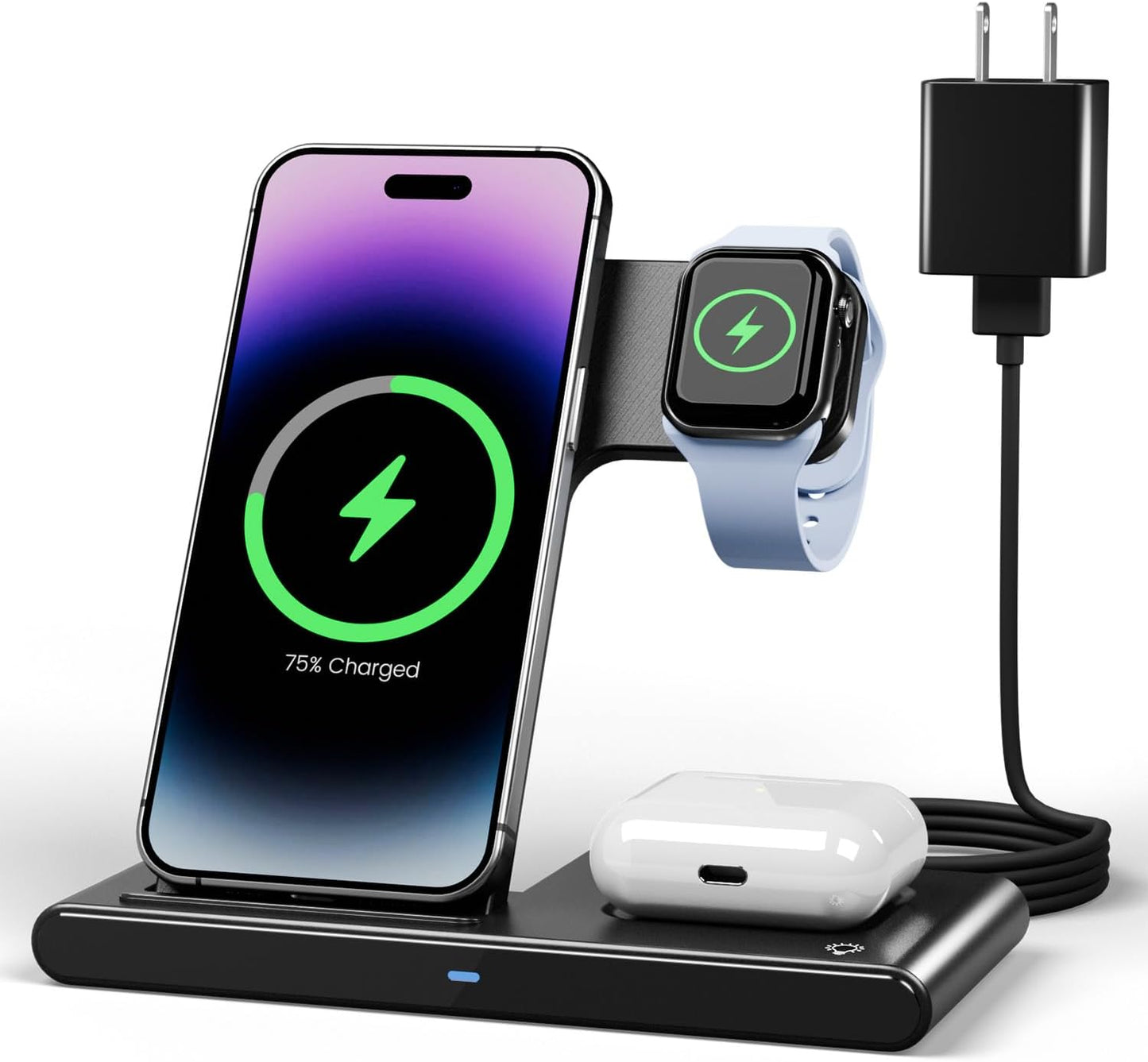 3 in 1 Charger Station for iPhone, Apple Watch and AirPods