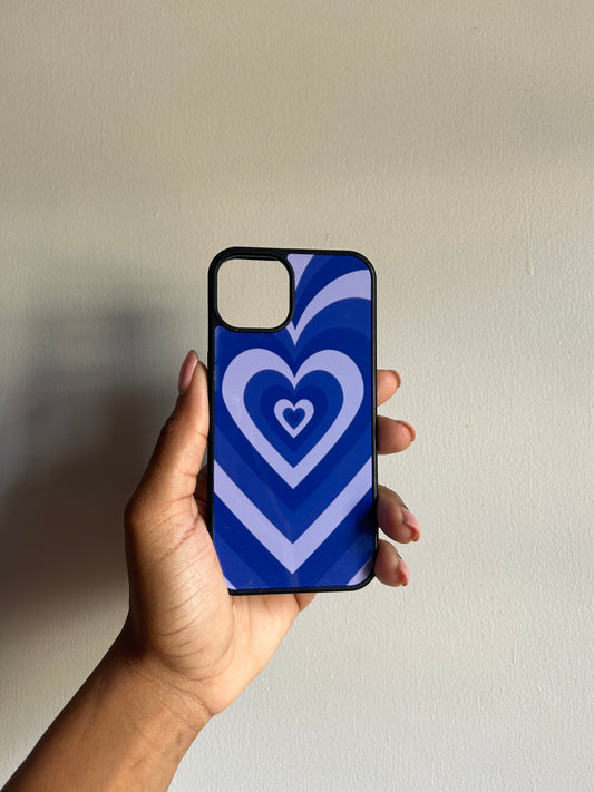 Latte Hearts Case Blue/Purple