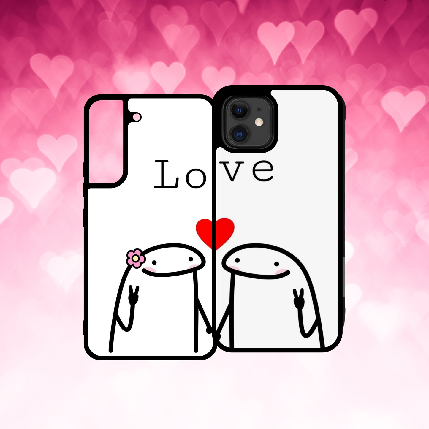 Splork Holding Hands & Heart Couples Case