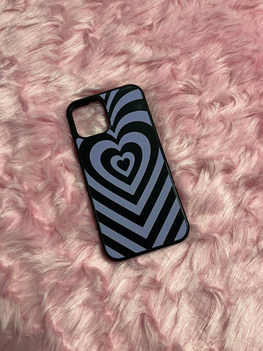 Latte Hearts Case - Blue/Black