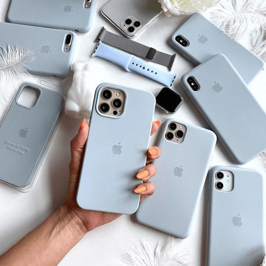 Apple Silicone Case - Grey Blue