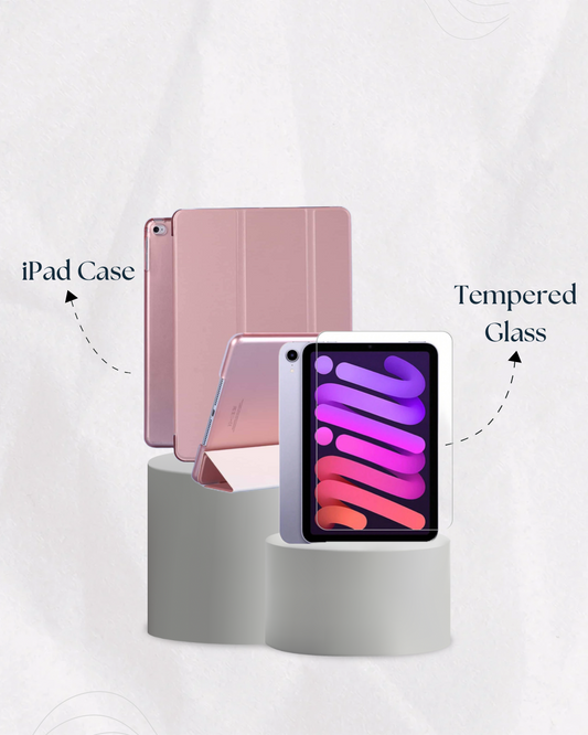 iPad Case + Tempered Glass Bundle