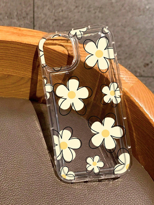 Floral Anti-Fall Clear Case