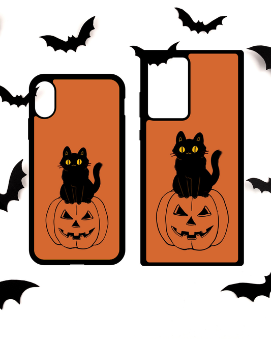 Cat on Pumpkin Case