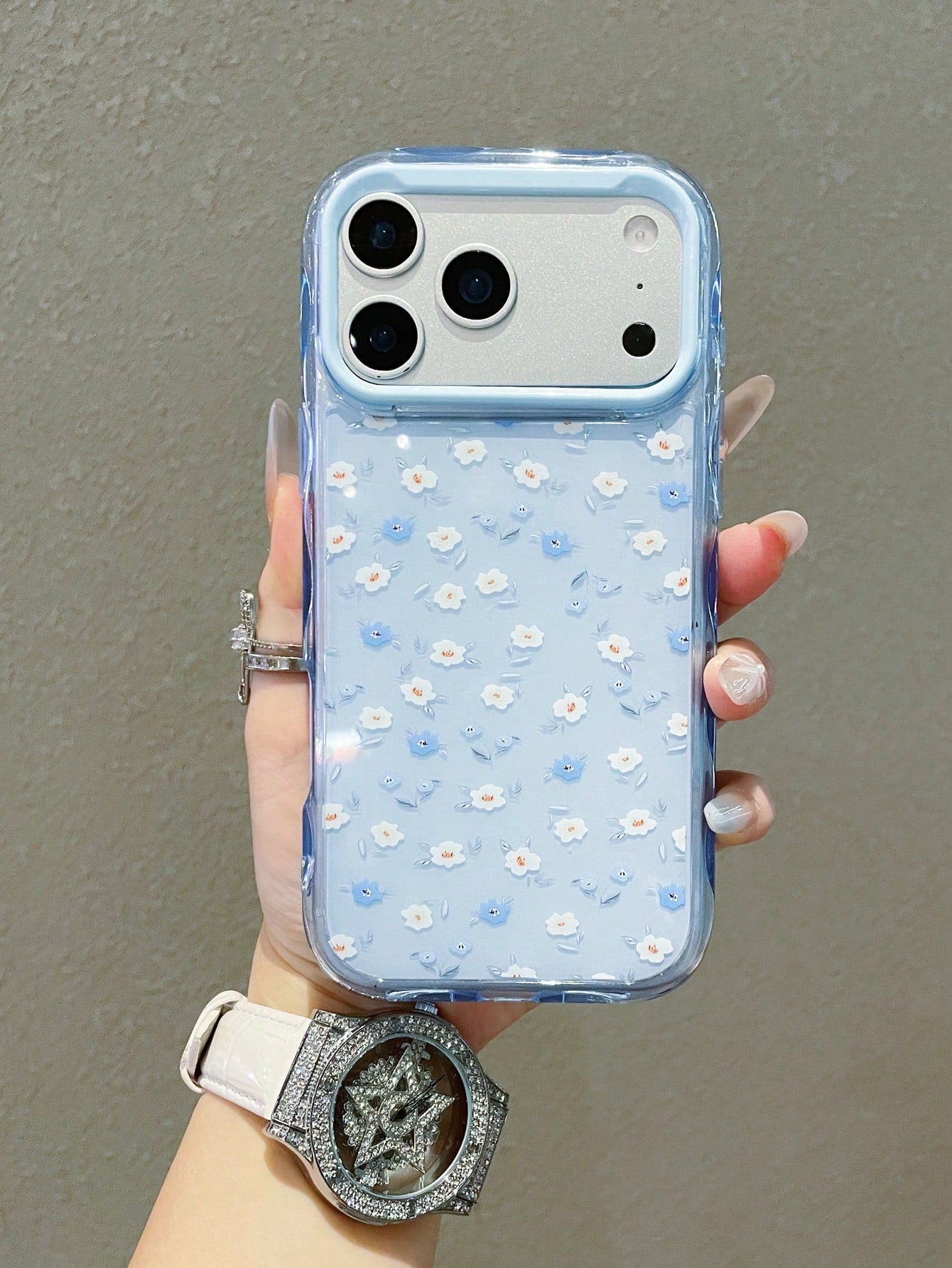 Transparent Floral Case