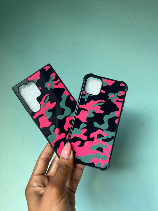 Camo Print Case - Coral/Black/Teal - Limited Edition