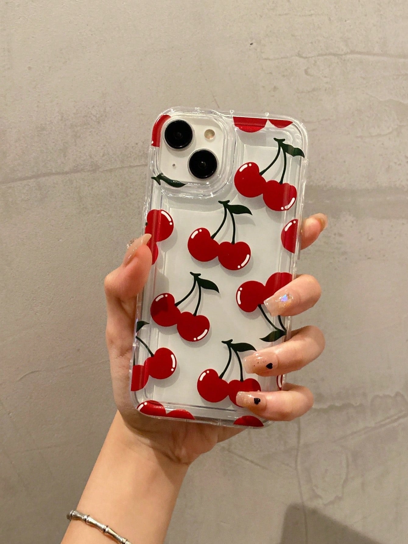 Cherry Anti-Fall Clear Case