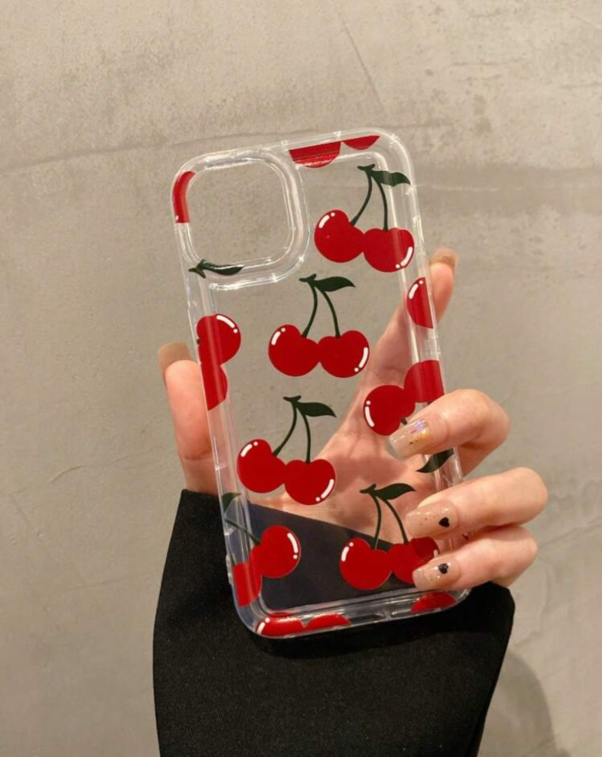 Cherry Anti-Fall Clear Case