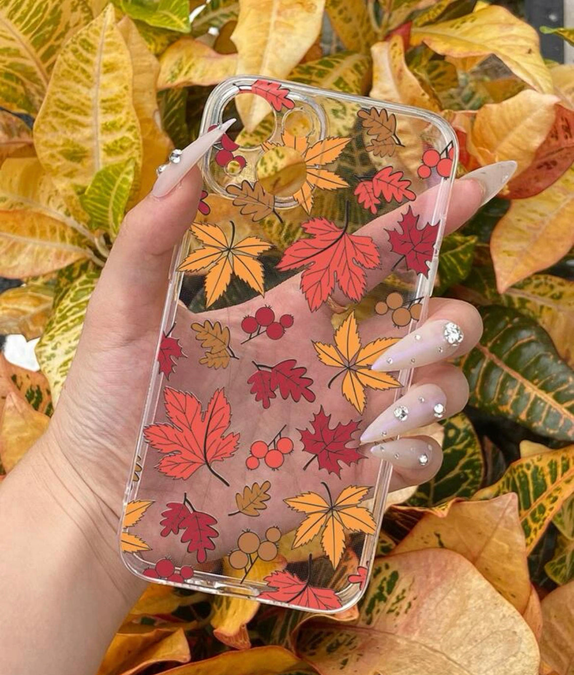 Leaf Print Clear Case