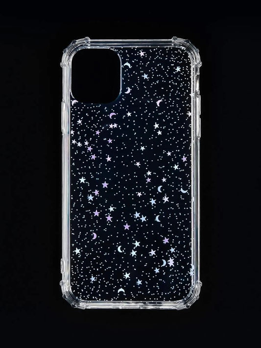 Moon and Stars Shockproof Clear Case