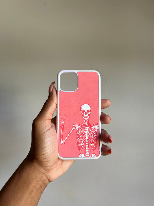 Skeleton Peace Sign Case