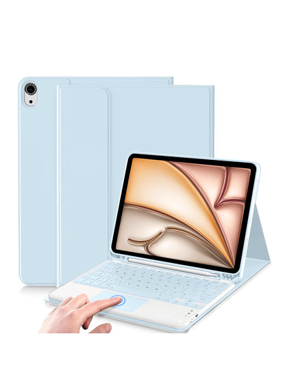 iPad Case with Wireless Keyboard and Apple Pencil Slot