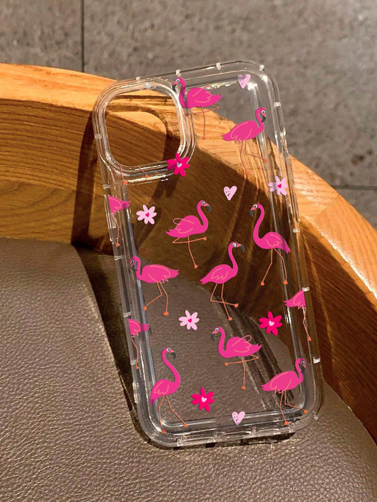 Flamingo Anti-Fall Clear Case