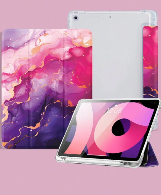 Marble Print iPad Case with Pencil Holder