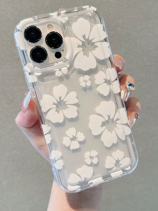 Floral Anti-Fall Clear Case