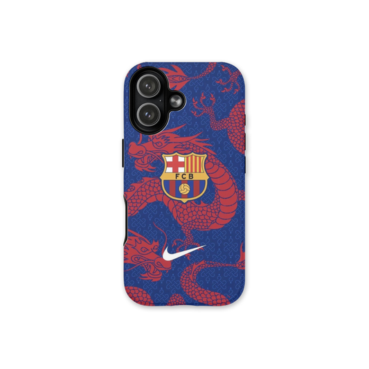 FC Barcelona Dragon Print Protective Case with Magsafe