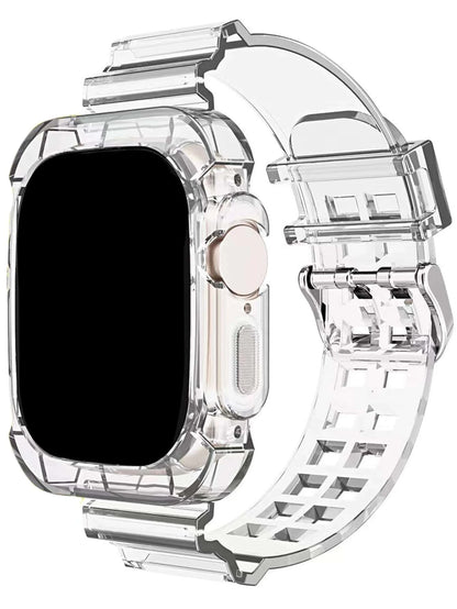 Clear Apple Watch Buckle Style Band with Built in Case