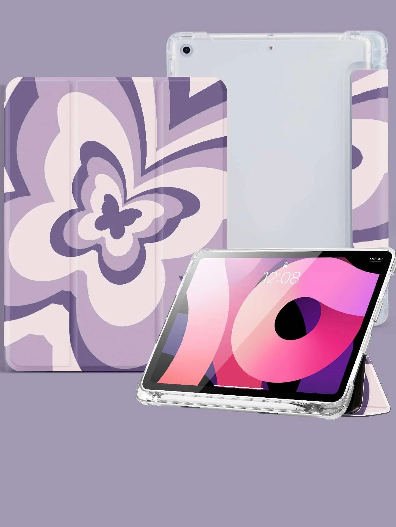 Butterfly Print iPad Case with Pencil Holder Just In Case TT