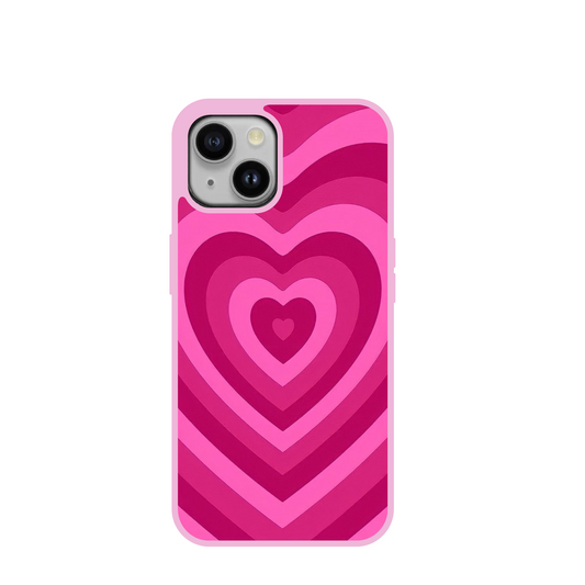 By Shania Peters x Customs by JustinCaseTT Magenta Latte Hearts Case