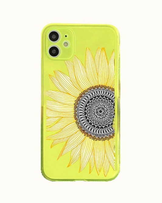 Transparent Sunflower Case