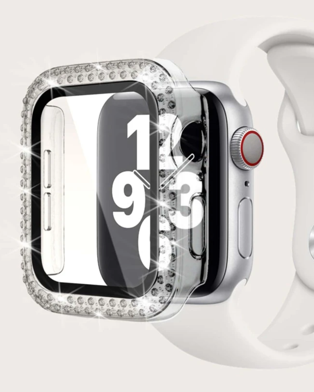 Apple Watch Rhinestone Tempered Glass Case