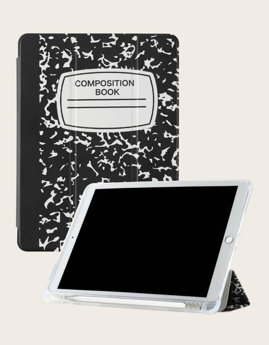 Composition Book iPad Case with Pencil Holder