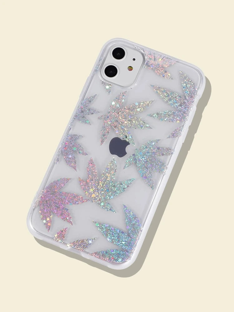 Holographic Leaf Clear Case