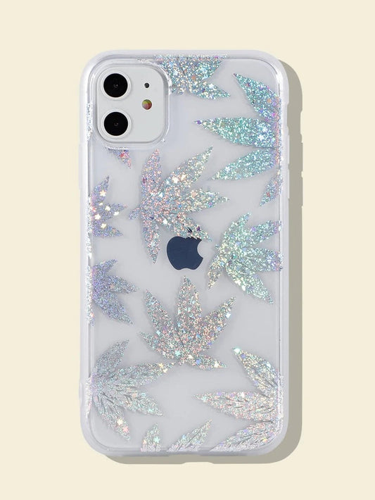 Holographic Leaf Clear Case