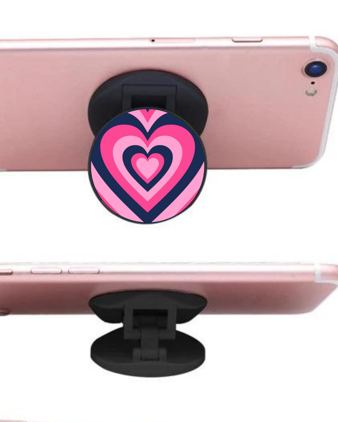 Latte Hearts Collapsible Phone Holder