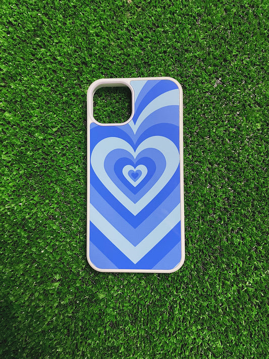 Heart Print Case Pastel Blue